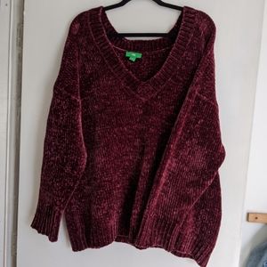 Dip Oversized Wine Sweater